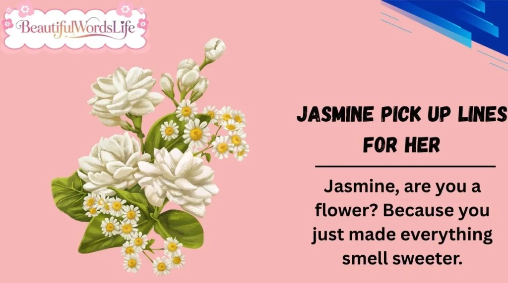 Jasmine Pick Up Lines for Her